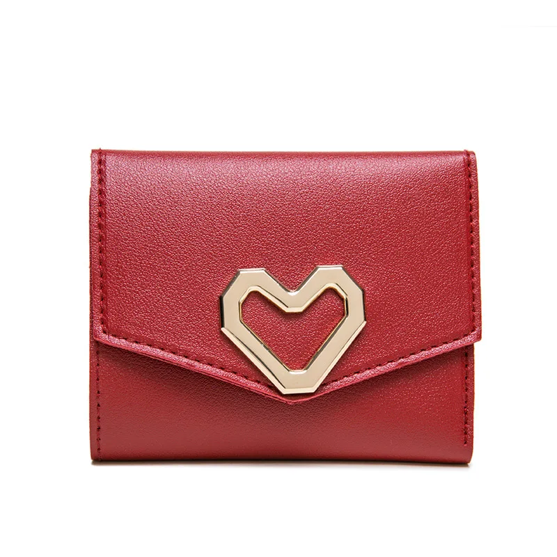 Short Leather Wallet PU love Women Simple Cute Small Wallet, Square Mini Women's Coin Purse 
Short Leather Wallet PU love Women Simple Cute Small Wallet, Square Mini Women's Coin Purse
