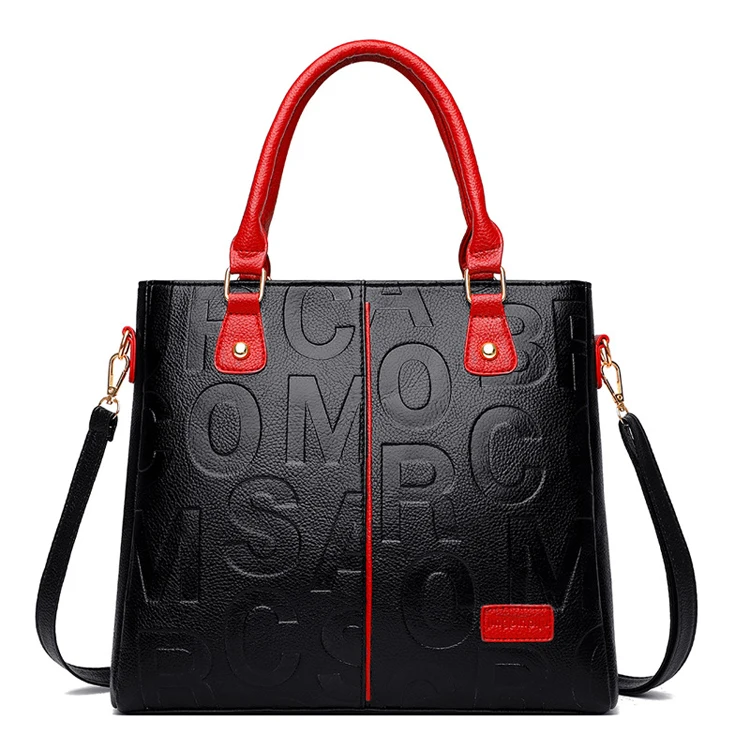 Creative Bag Ladies Large Capacity Soft Leather Female Letter Embossed Shoulder Cheap Bag, 2colors
Creative Bag Ladies Large Capacity Soft Leather Female Letter Embossed Shoulder Cheap Bag, 2colors
