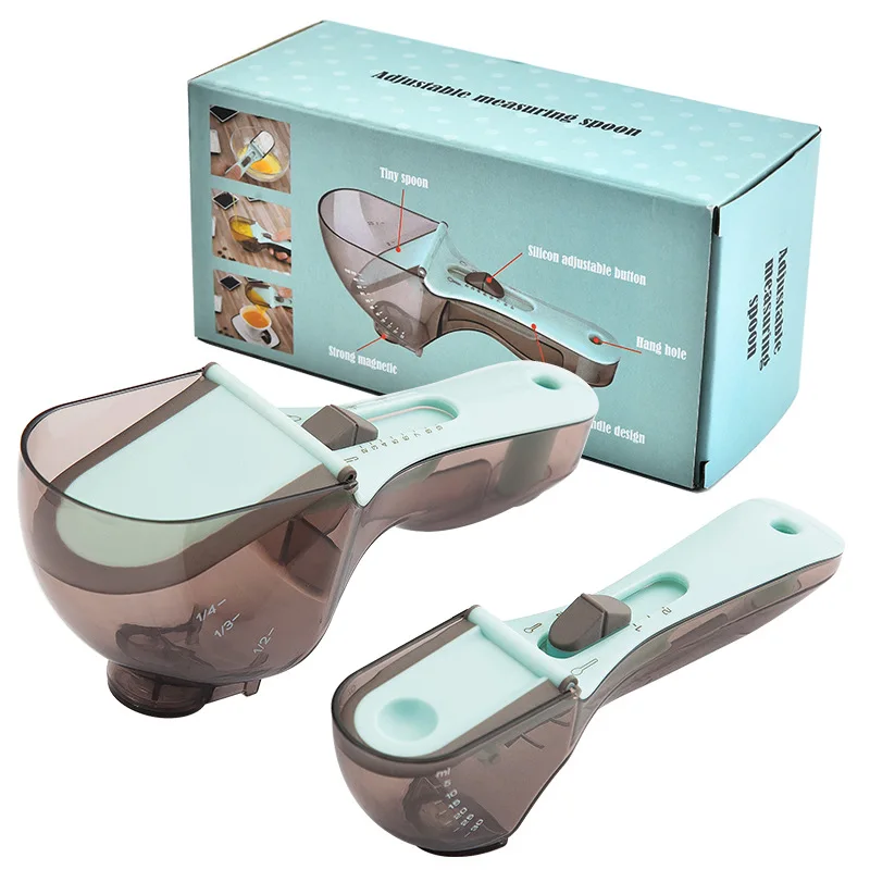 Kitchen Cube Measuring Tools Magnetic Adjustable Measuring Spoon Precise Spoon with Scale Plastic Measuring Cup and Spoon Set, Blue orange
Kitchen Cube Measuring Tools Magnetic Adjustable Measuring Spoon Precise Spoon with Scale Plastic Measuring Cup and Spoon Set, Blue orange