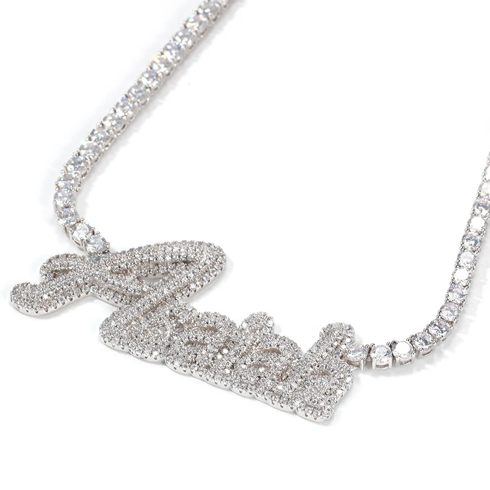 Custom stitching open mold letter new personality DIY English name clavicle chain tennis chain necklace
Custom stitching open mold letter new personality DIY English name clavicle chain tennis chain necklace