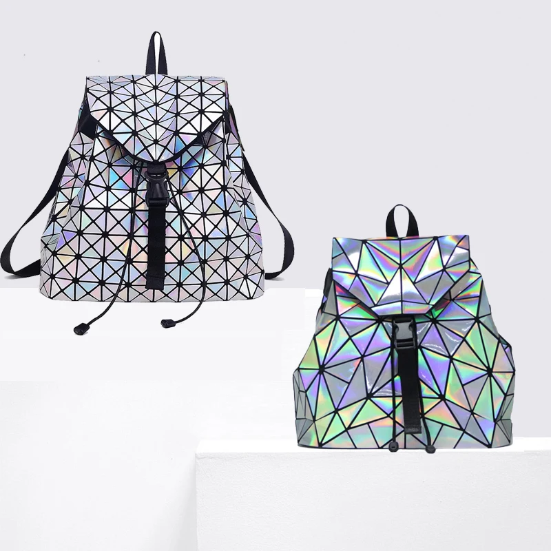 High Quality Geometric Hologram light Reflective Backpacks PU leather Luminous Fashion Backpack for men for women, Black, silver, white, red, rose, blue
High Quality Geometric Hologram light Reflective Backpacks PU leather Luminous Fashion Backpack for men for women, Black, silver, white, red, rose, blue