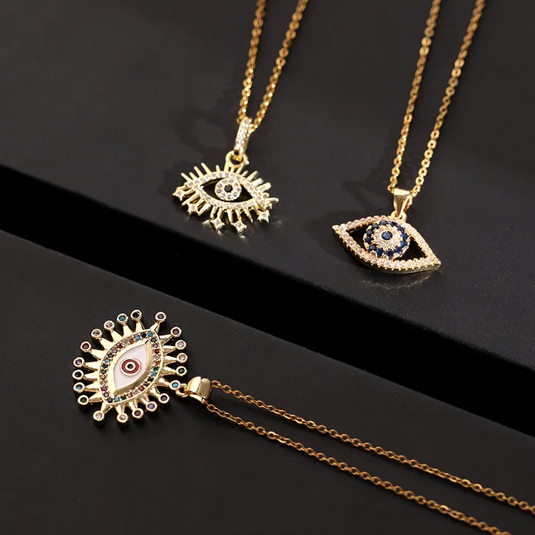Best Selling Gold Plated Crystal Rhinestone Blue Turkish Eye Necklaces Micro Pave CZ Evil Eyes Necklaces For Women
Best Selling Gold Plated Crystal Rhinestone Blue Turkish Eye Necklaces Micro Pave CZ Evil Eyes Necklaces For Women