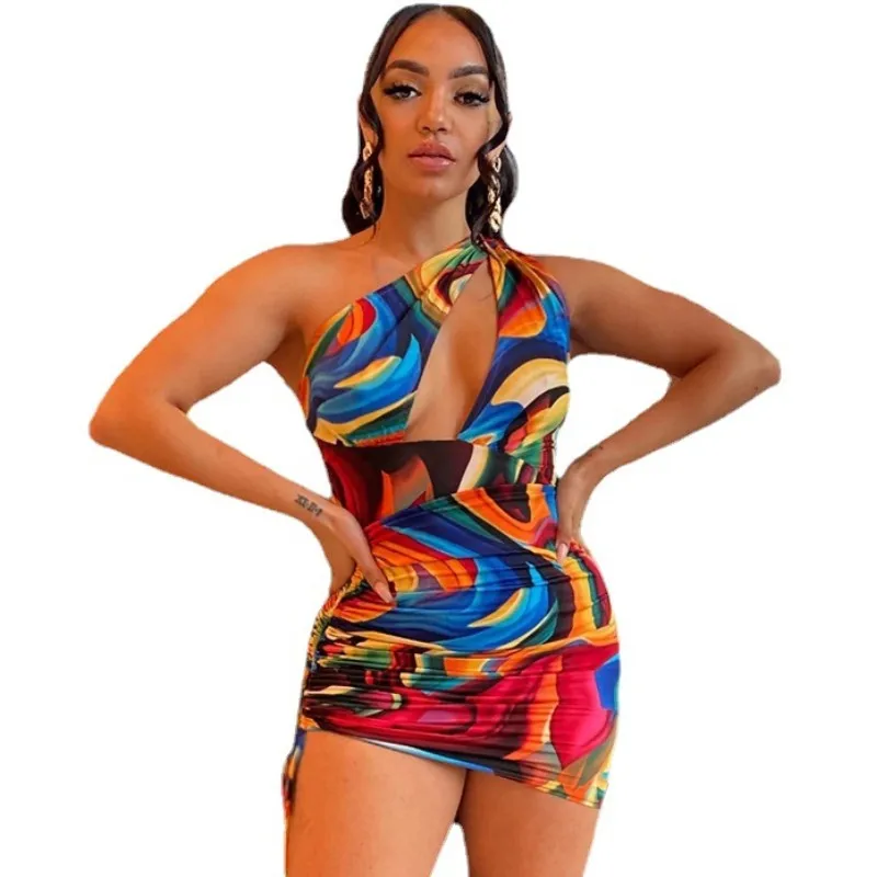 Print Cut Out One Shoulder Mini Dress Women Sexy Hollow Out Mini Bodycon Dress Summer Beach Club Wear B121, Can follow customers' requirements
Print Cut Out One Shoulder Mini Dress Women Sexy Hollow Out Mini Bodycon Dress Summer Beach Club Wear B121, Can follow customers' requirements