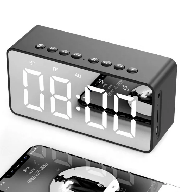 Portable Blue Speaker Super Bass Wireless Stereo Speakers Support TF AUX mirror Alarm Clock for Phone Computer
Portable Blue Speaker Super Bass Wireless Stereo Speakers Support TF AUX mirror Alarm Clock for Phone Computer