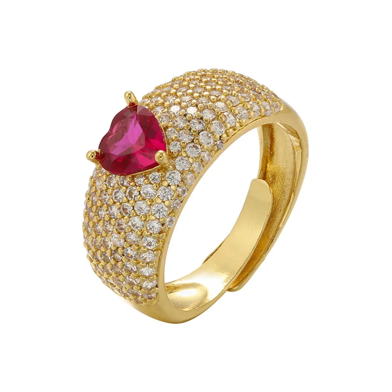 Micro Set Zircon Full Diamond Ring with Love shaped Water Drop Diamond Ring with Adjustable Opening
Micro Set Zircon Full Diamond Ring with Love shaped Water Drop Diamond Ring with Adjustable Opening