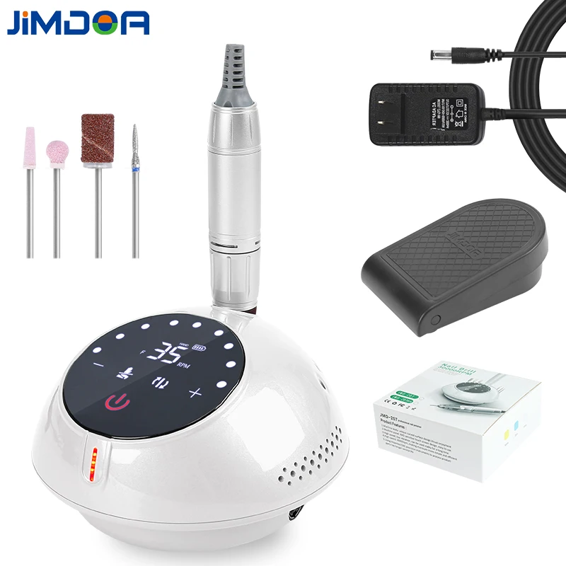 Jimdoa OEM/ODM Custom Your Logo 35W 35000RPM Electric Portable Charging Wireless Nail Drill, Accept custom your color
Jimdoa OEM/ODM Custom Your Logo 35W 35000RPM Electric Portable Charging Wireless Nail Drill, Accept custom your color