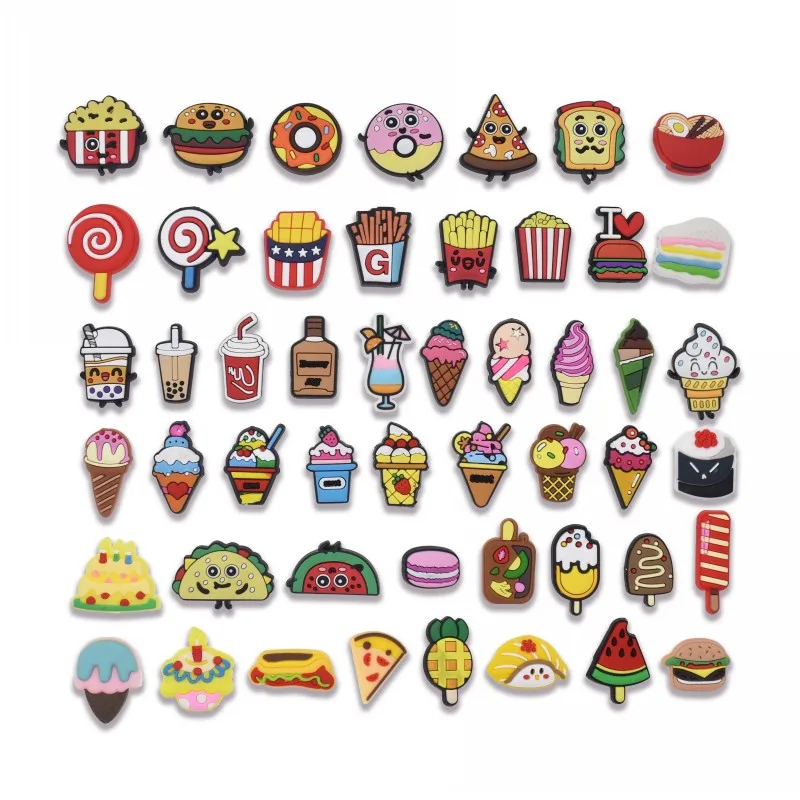 Direct Factory New Designed Food Shoe Charms PVC Cartoon Croc Charms Shoe Accessories for Kids, Customized color
Direct Factory New Designed Food Shoe Charms PVC Cartoon Croc Charms Shoe Accessories for Kids, Customized color