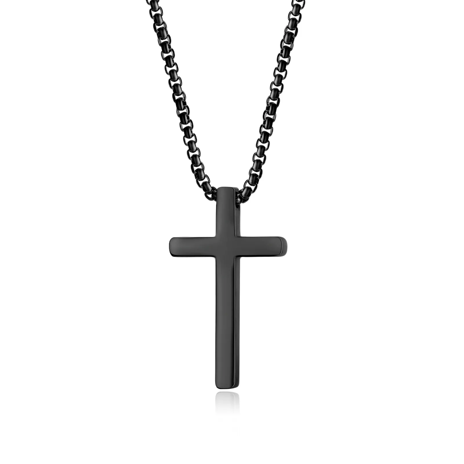 Cross border simple personality smooth stainless steel cross accessories hip hop style necklace for men and women
Cross border simple personality smooth stainless steel cross accessories hip hop style necklace for men and women
