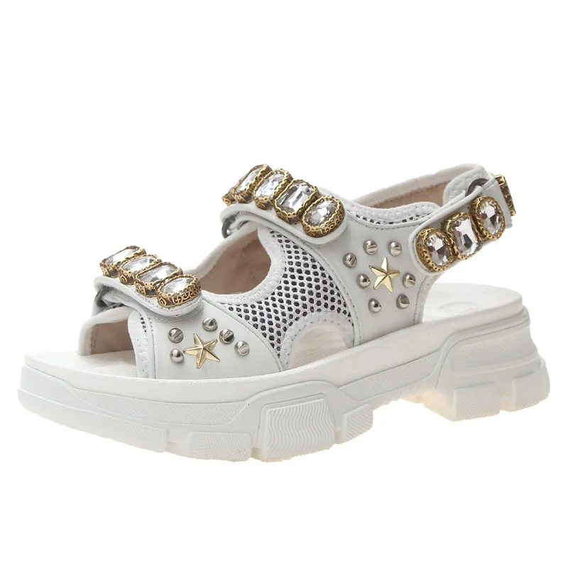 NL7014 Ready to ship wholesale artificial diamond decoration thick sole durable women platform beach sandals, 5 color ways
NL7014 Ready to ship wholesale artificial diamond decoration thick sole durable women platform beach sandals, 5 color ways