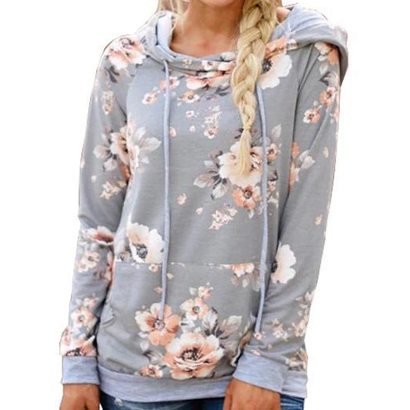 Rummandy Women Hoodies Floral Printed Long Sleeve Pocket Drawstring Sweatshirt With Pocket sweats a capuche veiled, Customized color
Rummandy Women Hoodies Floral Printed Long Sleeve Pocket Drawstring Sweatshirt With Pocket sweats a capuche veiled, Customized color