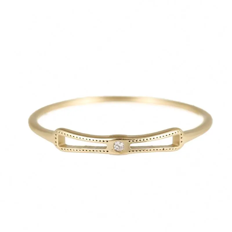 Latest Design Minimalist Jewelry 14K Gold Plated Stainless Steel Hollow Shape Zircon Ring
Latest Design Minimalist Jewelry 14K Gold Plated Stainless Steel Hollow Shape Zircon Ring