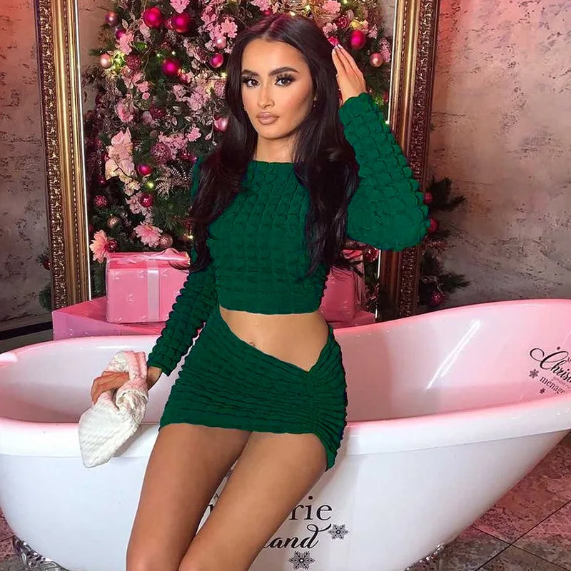 Fast Shipping Trending 2022 Women Spring Outfit Solid Long Sleeve Crop Top Mini 2 Piece Skirt Set
Fast Shipping Trending 2022 Women Spring Outfit Solid Long Sleeve Crop Top Mini 2 Piece Skirt Set