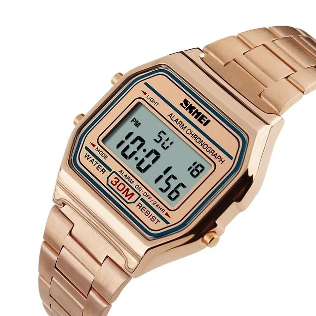 SKMEI 1123 luxury rose gold gents digital watch vive Stainless steel band Waterproof LED display Calendar Casual wrist watch
SKMEI 1123 luxury rose gold gents digital watch vive Stainless steel band Waterproof LED display Calendar Casual wrist watch