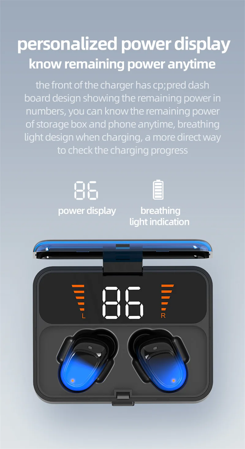 Best Seller BT V5.0 Wireless TWS Earphones, TWS Wireless Earbuds with Touch Control, Wireless TWS Headphones with Charging Case - ANKUX.COM