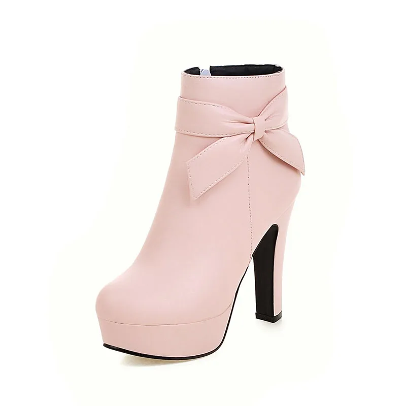 New Winter Dress Round Toe High Platform Thick High Heel Ankle Boot Shoes, Black/pink/white/ecru
New Winter Dress Round Toe High Platform Thick High Heel Ankle Boot Shoes, Black/pink/white/ecru