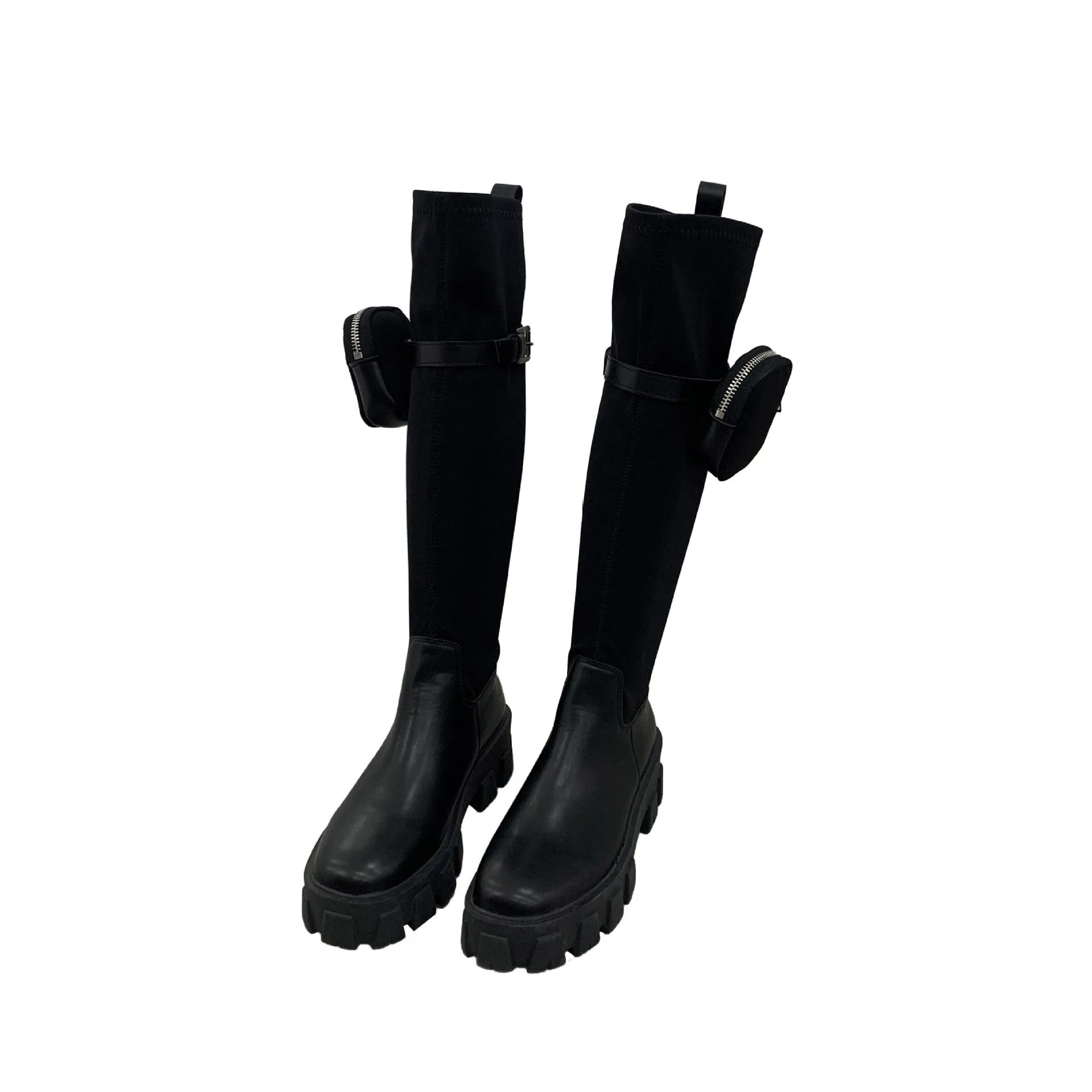 New Knee-high Knight Boots Women's Slim Fit Pocket Long Boots Black Leather Motorcycle Boots Designer Winter Fashion Shoes Woman
New Knee-high Knight Boots Women's Slim Fit Pocket Long Boots Black Leather Motorcycle Boots Designer Winter Fashion Shoes Woman