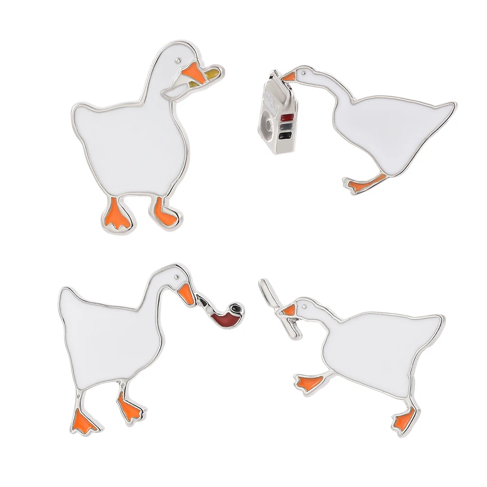 White Color Enamel Pin Untitled Goose Game Metal Brooches Women Men Kids Accessories Bag Clothes Lapel Pins, As picture show
White Color Enamel Pin Untitled Goose Game Metal Brooches Women Men Kids Accessories Bag Clothes Lapel Pins, As picture show