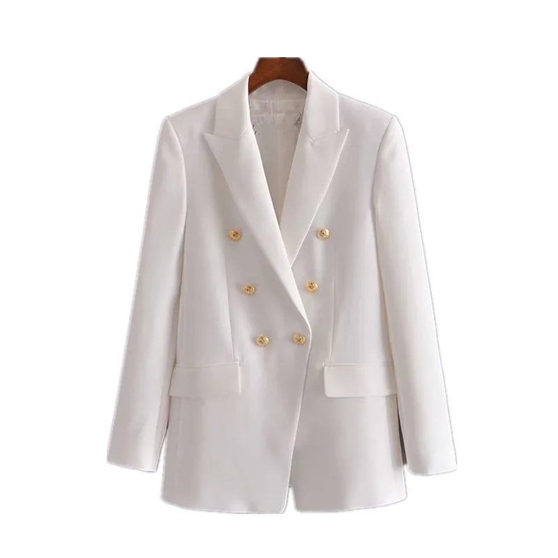2021 Hot sell white color suit for office woman office suit double breasted suit women
2021 Hot sell white color suit for office woman office suit double breasted suit women