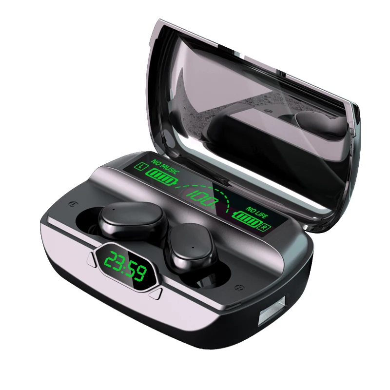 Factory supplier wireless Earphones G6 with display screen big battery Power Bank Earbuds waterproo bt
Factory supplier wireless Earphones G6 with display screen big battery Power Bank Earbuds waterproo bt