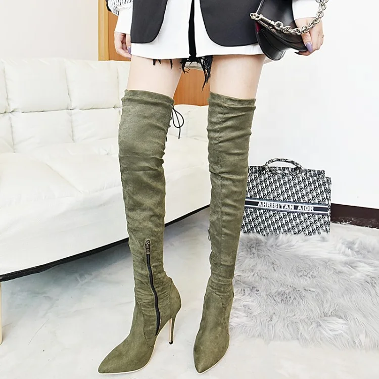 Soft Suede Upper Sexy Women Over Knee High Boots Thigh High Back Lace Up Boots for Women Big Size 50 Leopard Print, Green,black,leopard
Soft Suede Upper Sexy Women Over Knee High Boots Thigh High Back Lace Up Boots for Women Big Size 50 Leopard Print, Green,black,leopard