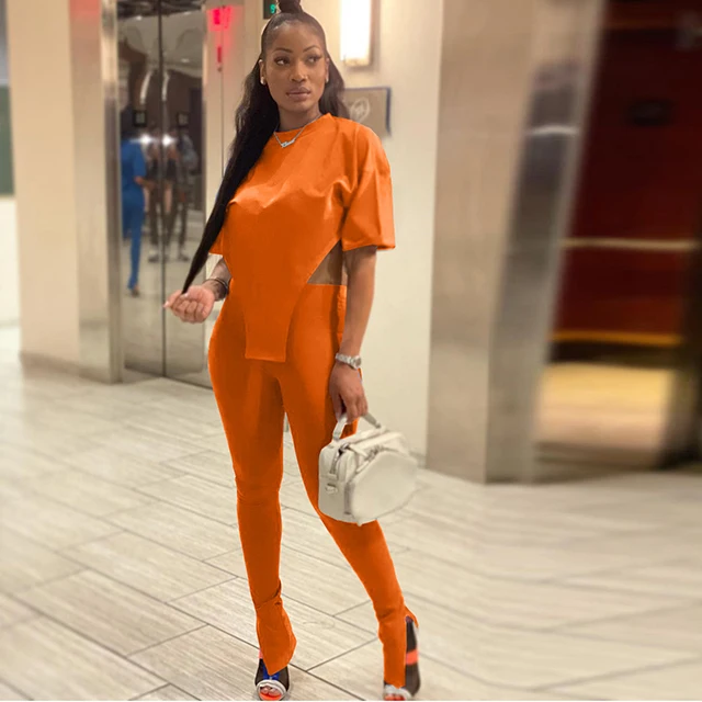 Pure Color Irregular Tees With Long Slit Trousers Woman Set Top And Pants 2021 New Two Pieces Outfits -PT, White,pink,orange,red,black,green,blue
Pure Color Irregular Tees With Long Slit Trousers Woman Set Top And Pants 2021 New Two Pieces Outfits -PT, White,pink,orange,red,black,green,blue