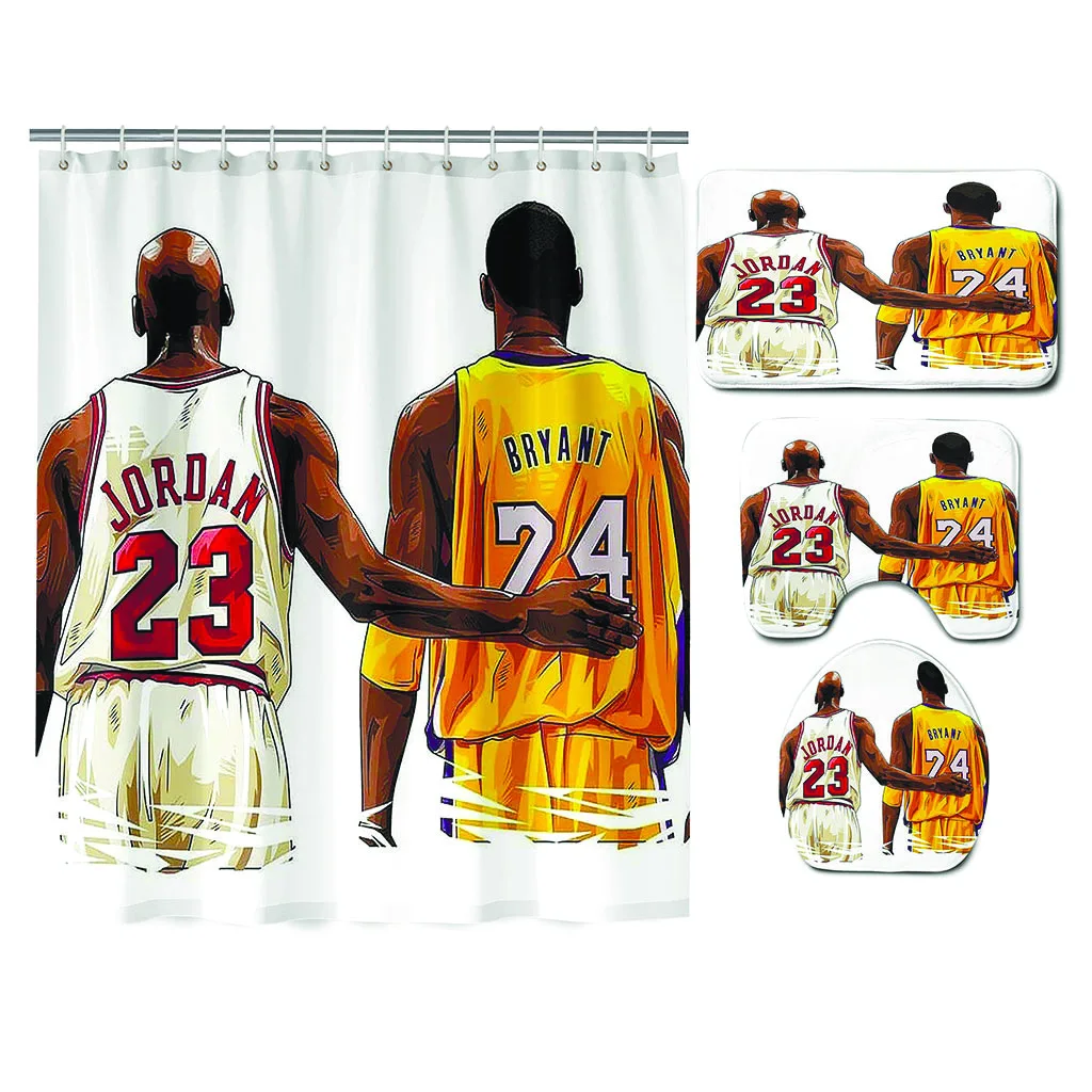 Sports Themed KOBE Basketball Player Luxury Brand 3D Custom Printed Shower Curtains Set with Hooks in Bathroom for Boys, Custom-made
Sports Themed KOBE Basketball Player Luxury Brand 3D Custom Printed Shower Curtains Set with Hooks in Bathroom for Boys, Custom-made