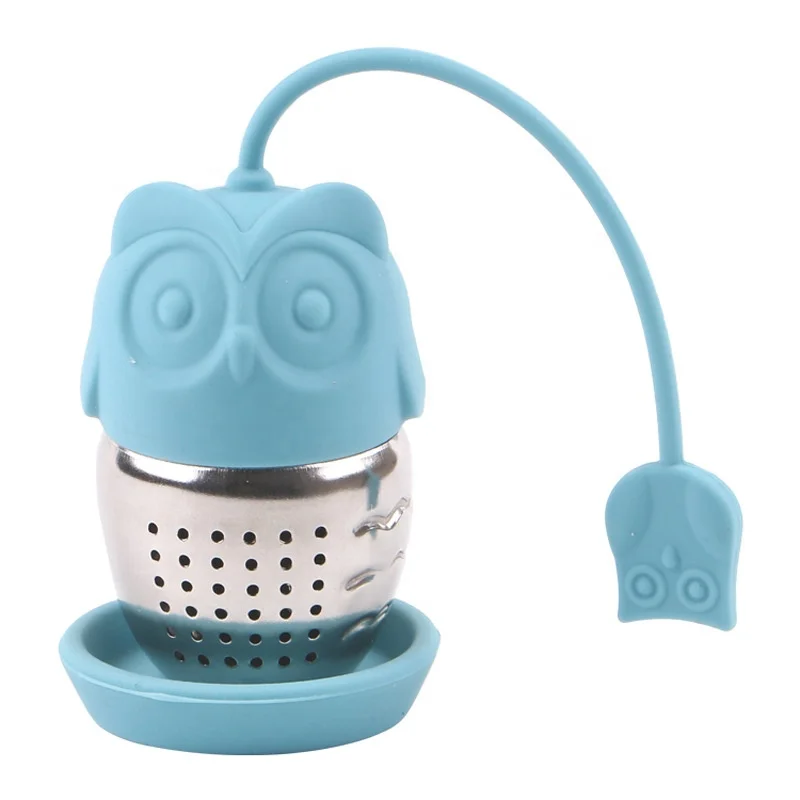 SS304 Loose Leaf Tea Maker Filter Cute Cartoon Blue Owl Silicone Flower Tea infusers
SS304 Loose Leaf Tea Maker Filter Cute Cartoon Blue Owl Silicone Flower Tea infusers