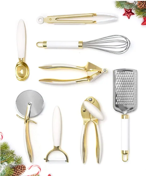 8pcs Gold Kitchen Tools And Gadgets Cooking Tools With Anti-slip Handles Gold Kitchen Accessories
8pcs Gold Kitchen Tools And Gadgets Cooking Tools With Anti-slip Handles Gold Kitchen Accessories
