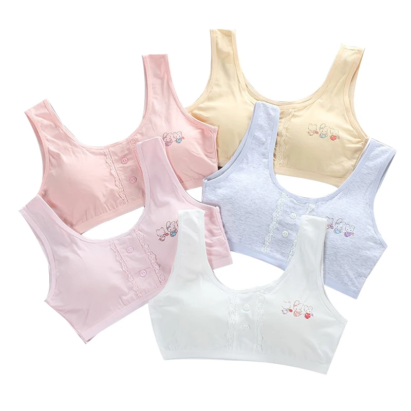 Wholesale Teen Bralette Cute Girls Slim Soft Cup Cotton Breathable Sports Girl Kids Bra, 5 colors
Wholesale Teen Bralette Cute Girls Slim Soft Cup Cotton Breathable Sports Girl Kids Bra, 5 colors
