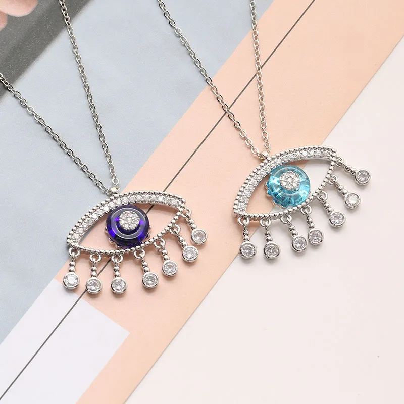 Ethnic Style Blue Evil Eyes Crystal Water Drop Necklaces Creative Rhinestone Crystal Evil Eyes Necklace for Men Women
Ethnic Style Blue Evil Eyes Crystal Water Drop Necklaces Creative Rhinestone Crystal Evil Eyes Necklace for Men Women