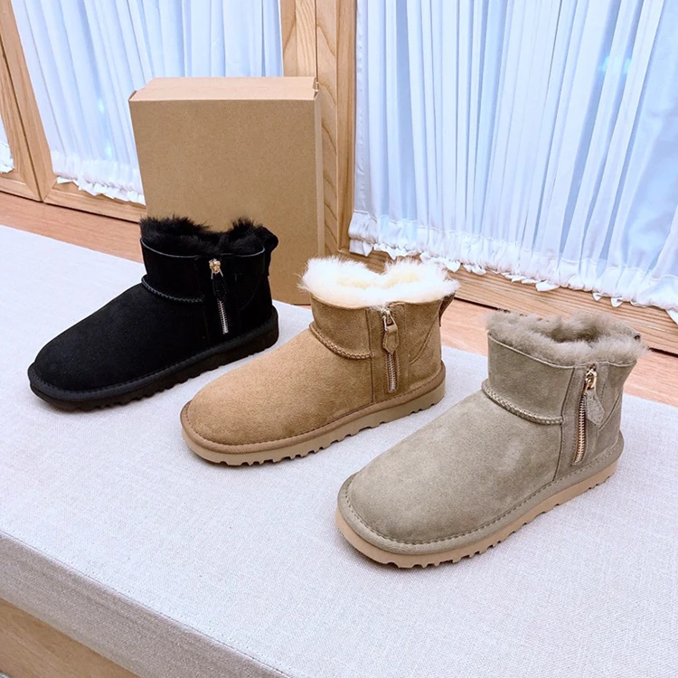 Fashion Warm Comfy Mini Cute Outdoor Furry Sheepskin Fur Zipper Ladies Winter Ankle Snow Boots for Women
Fashion Warm Comfy Mini Cute Outdoor Furry Sheepskin Fur Zipper Ladies Winter Ankle Snow Boots for Women