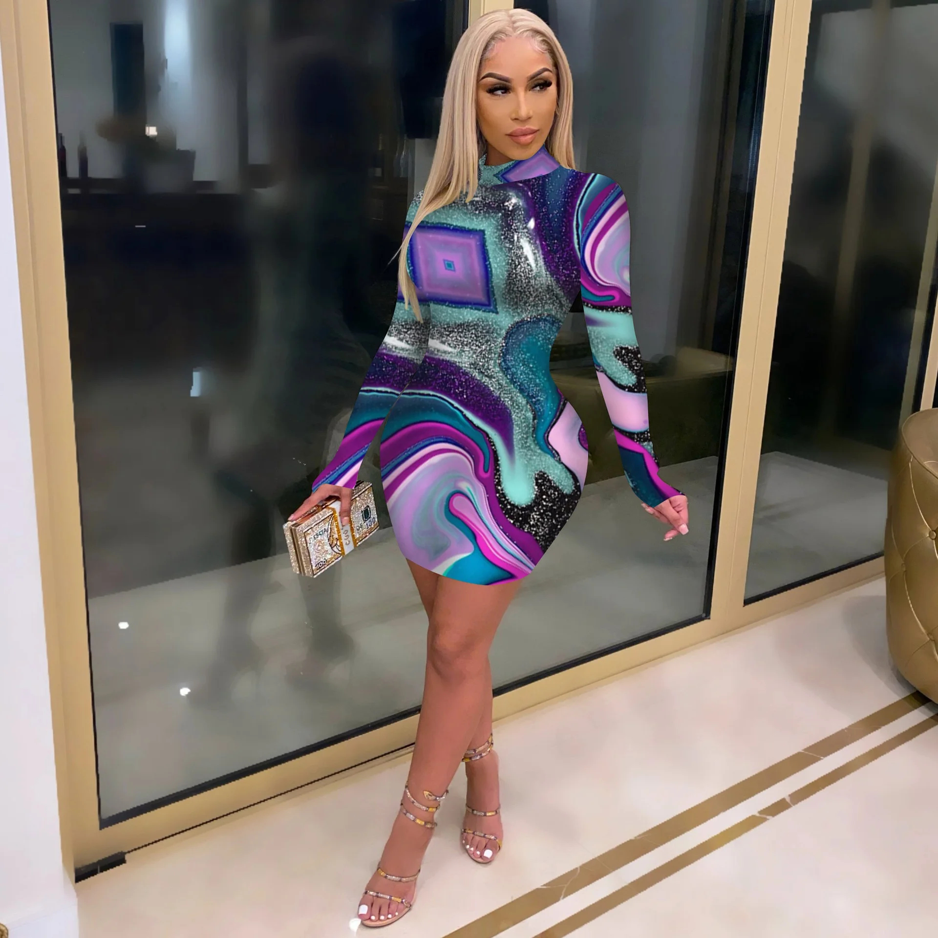 2021 Wholesale Fashion Clubwear Women O Neck Long Sleeves Color Block Patchwork Bodycon Dress
2021 Wholesale Fashion Clubwear Women O Neck Long Sleeves Color Block Patchwork Bodycon Dress