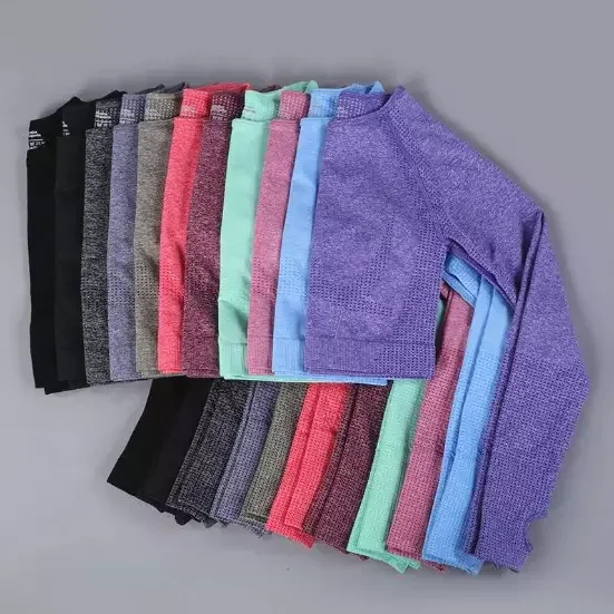 S-XXL Seamless Breathable Fitness&Yoga Sets Long Sleeves Womens Workout Fitness Clothes Apparel Yoga Tops, Customized colors
S-XXL Seamless Breathable Fitness&Yoga Sets Long Sleeves Womens Workout Fitness Clothes Apparel Yoga Tops, Customized colors