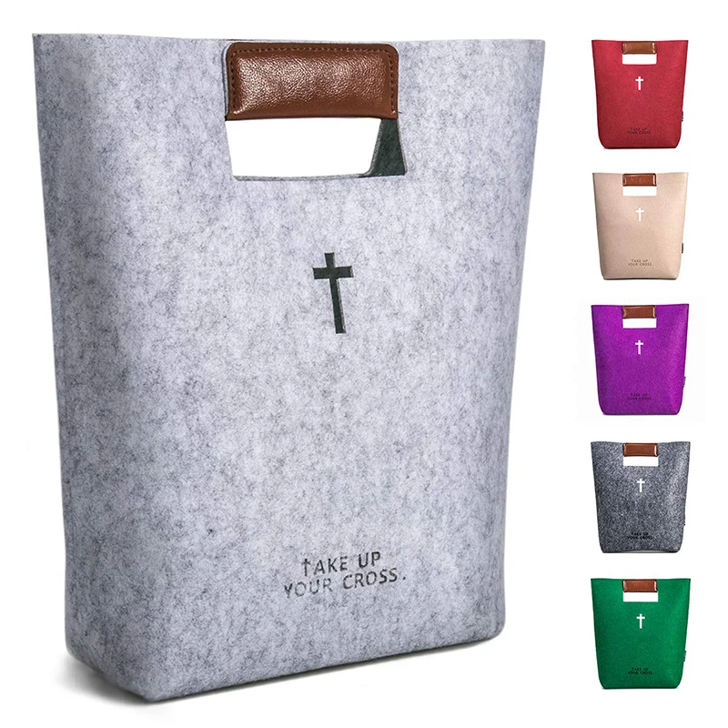 Leather Tote Felt Church Bag Hollowed Cross Design Bible Covers Felt Bible Carrying Case for Women Men Bible Study Case
Leather Tote Felt Church Bag Hollowed Cross Design Bible Covers Felt Bible Carrying Case for Women Men Bible Study Case