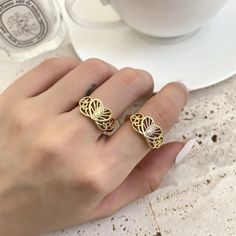 Personalized Custom 18K gold plated Brass Religious rings clear Diamond cz Pave Virgin marys rings for women
Personalized Custom 18K gold plated Brass Religious rings clear Diamond cz Pave Virgin marys rings for women