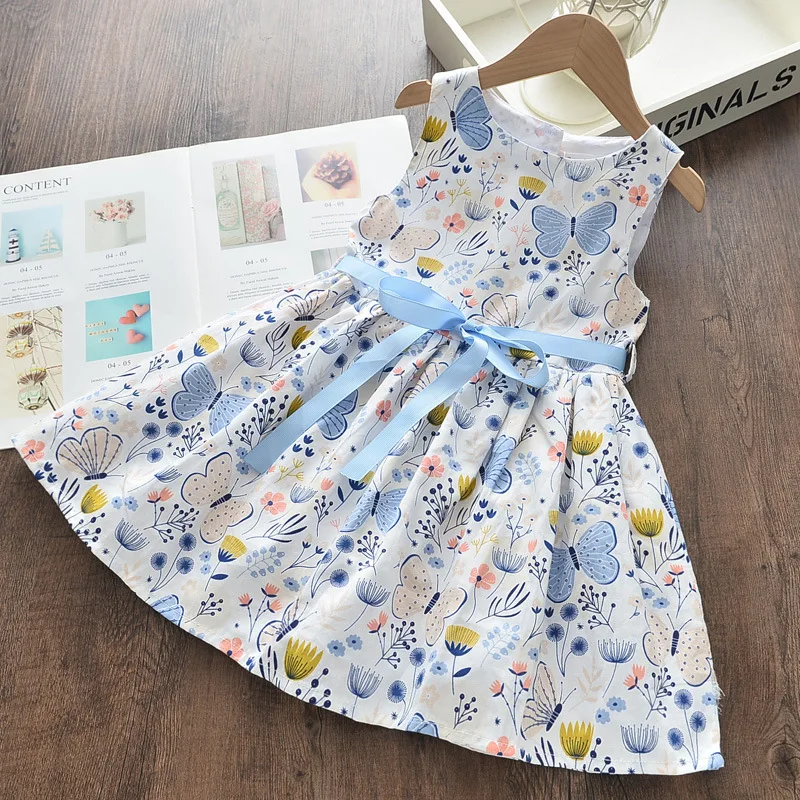 Trendy Printing Cotton Princess Floral Sleeveless Casual Kids Clothes Summer Girl Dress, Pink light blue
Trendy Printing Cotton Princess Floral Sleeveless Casual Kids Clothes Summer Girl Dress, Pink light blue