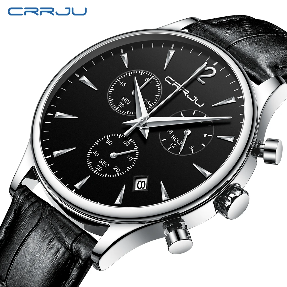CRRJU original factory Leather bands Luxury Men watch 2021 luxury orologio
CRRJU original factory Leather bands Luxury Men watch 2021 luxury orologio