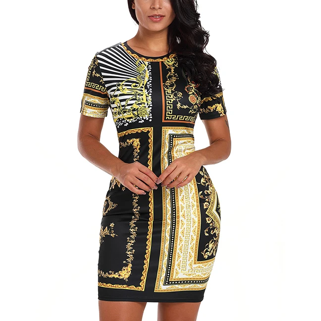 black and gold african dress