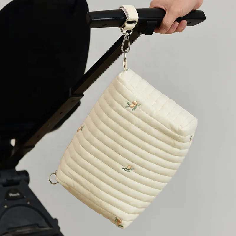 New Style Zipper Embroidery Cotton Hanging Baby Diaper Bag Small For Stroller, Customers colors or factory existing colors
New Style Zipper Embroidery Cotton Hanging Baby Diaper Bag Small For Stroller, Customers colors or factory existing colors