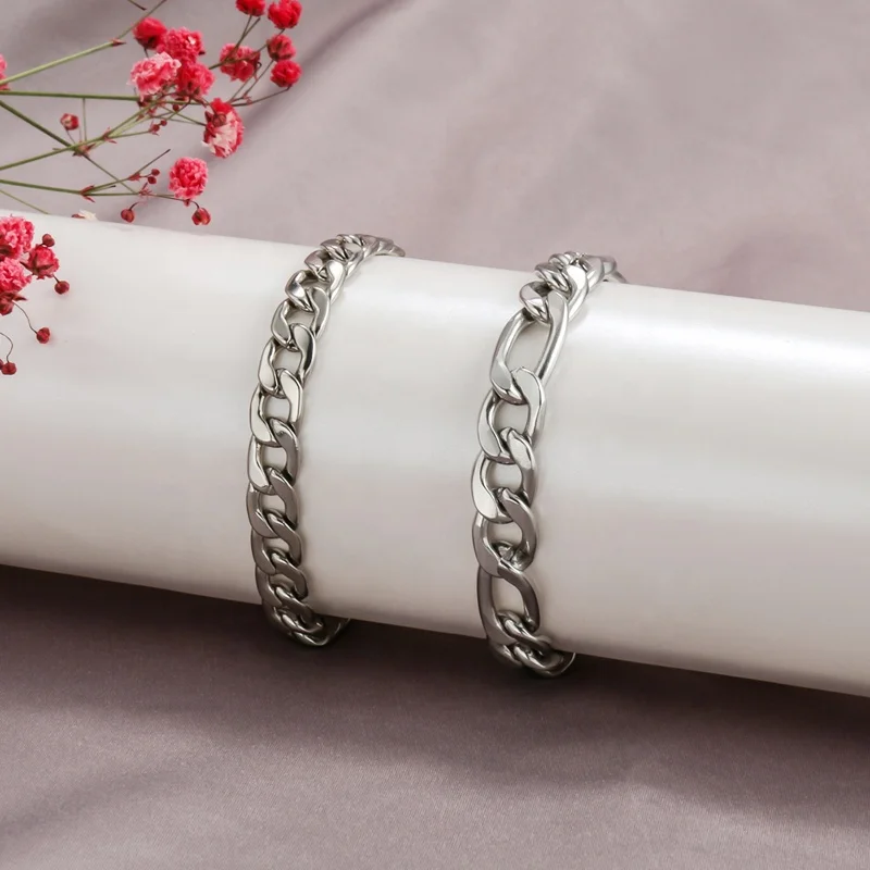Stainless Steel Jewelry Women Lover Custom Cuban Classic Couple Bracelet Men Hand Bracelet Chain, Silver
Stainless Steel Jewelry Women Lover Custom Cuban Classic Couple Bracelet Men Hand Bracelet Chain, Silver