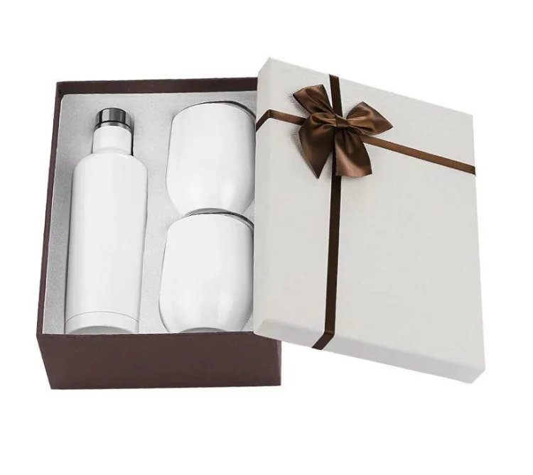 500ml 750ml Wholesale Custom Wine Tumbler set Stainless Steel Wine Bottle wine cup set with gift box, White
500ml 750ml Wholesale Custom Wine Tumbler set Stainless Steel Wine Bottle wine cup set with gift box, White