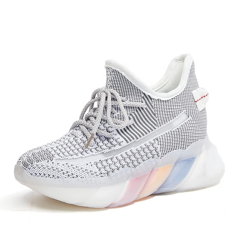 2021 New Women'S Fly-Knitting Breathable Summer Tide Rainbow Shoes Women'S Thick Soled Net Shoes, White,black,grey,wathet,orange
2021 New Women'S Fly-Knitting Breathable Summer Tide Rainbow Shoes Women'S Thick Soled Net Shoes, White,black,grey,wathet,orange