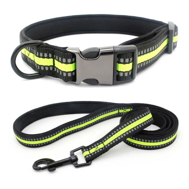 

Dog Collar No Pull, Nylon Reflective Dog Collars with Quick Release Buckle, Easy Handle Adjustable Leash for Small Medium Large, Customized color