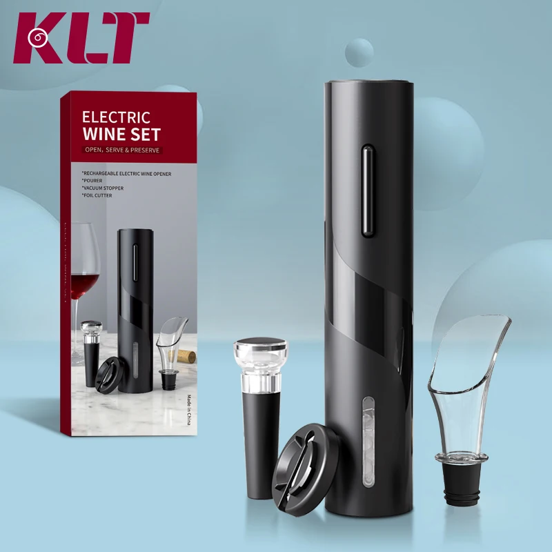 Wholesale electrical wine opener creative automatic corkscrew souvenir gift set, Black
Wholesale electrical wine opener creative automatic corkscrew souvenir gift set, Black
