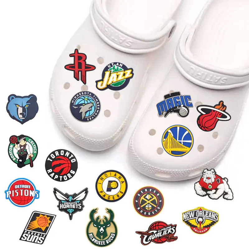 New design Basketball brand LOGO Clog shoe decorations Soft PVC Custom Shoe croc Charms for kid shoes and accessories, As picture
New design Basketball brand LOGO Clog shoe decorations Soft PVC Custom Shoe croc Charms for kid shoes and accessories, As picture
