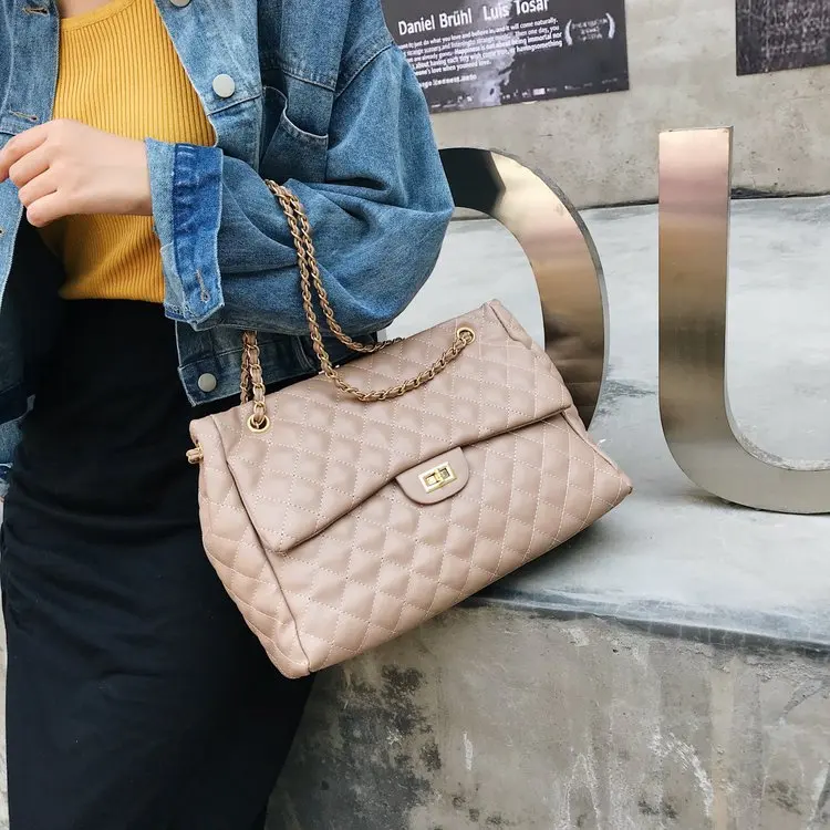 2021 Girl Soft Leather Rhomboid Plaid Crossbody Handbag Women Chain Shoulder Bag Diamond Quilted Student Lightweight Tote Bag
2021 Girl Soft Leather Rhomboid Plaid Crossbody Handbag Women Chain Shoulder Bag Diamond Quilted Student Lightweight Tote Bag