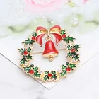 Custom Christmas Decoration Lapel Pin Sparkling Jingle Bell Brooch Pin