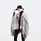 Hot Geometric Colour Matching Cashmere shawls for women winter pashmina Scarf