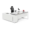 Italian design white high gloss office desk combination desk and table