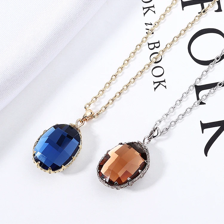 Simple Real Gold Plated Chain Deep Blue Oval Opal Pendant Necklace Multicolor Natural Quartz Stone Pendant Necklace, Picture color
Simple Real Gold Plated Chain Deep Blue Oval Opal Pendant Necklace Multicolor Natural Quartz Stone Pendant Necklace, Picture color